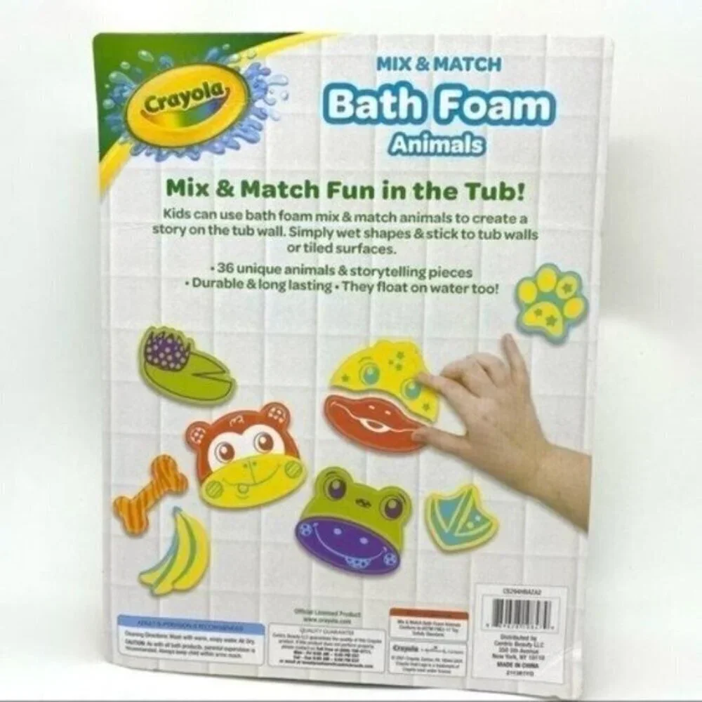 Crayola Bath Foam Animals 36 Pieces NEW Age 3+